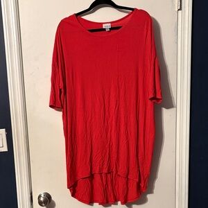 LuLaRoe Vibrant Red Tunic Top or Dress